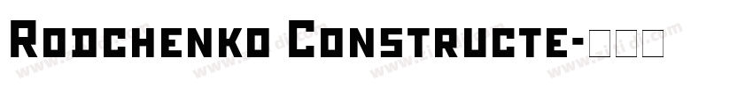 Rodchenko Constructe字体转换